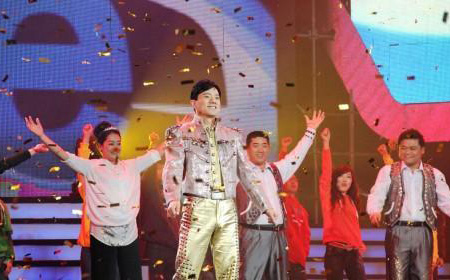 学员舞台上精彩表演